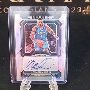 NBA Prizm Silver penmanship Vet autograph Kenyon Martin.